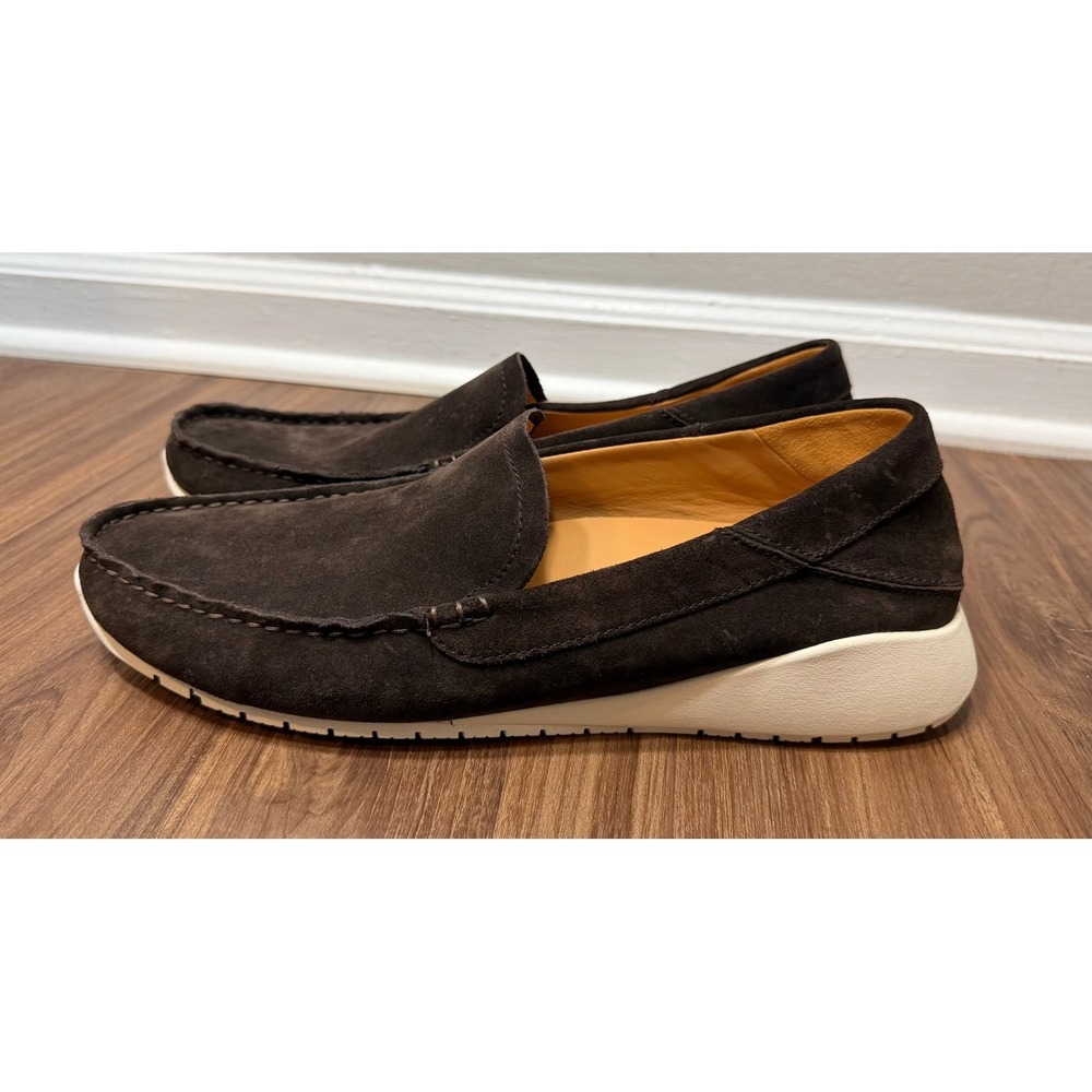 OluKai Ka'a Loafer Mens Dark Wood Brown Suede Slip On Shoes Sz 12 US/EUR 45
